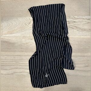 Ralph Lauren 100% Black and White Striped Scarf